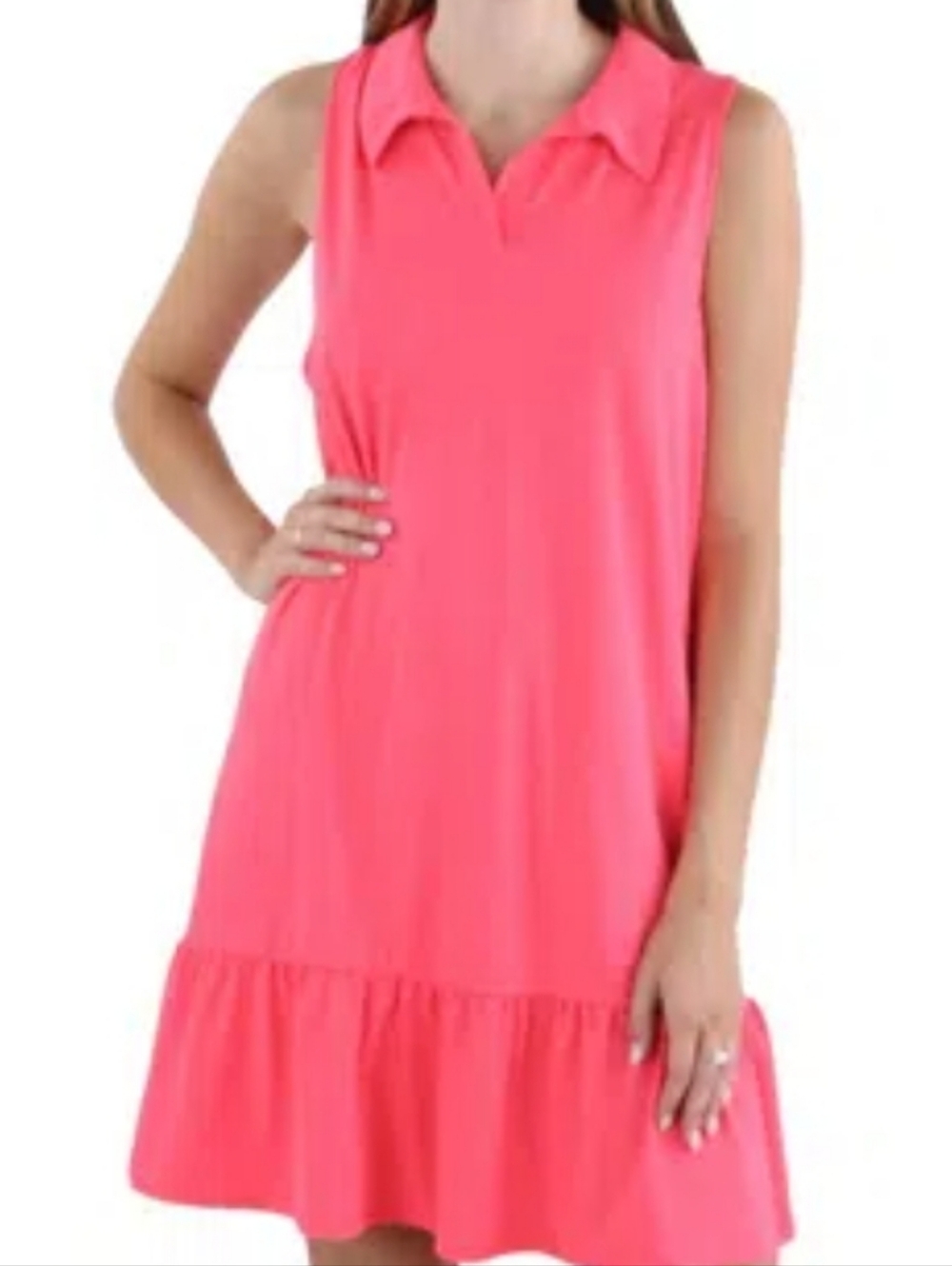 Gottex Womens Golf, Tennis Athletic Mini Dress Pink Sz Small W Zip Pockets